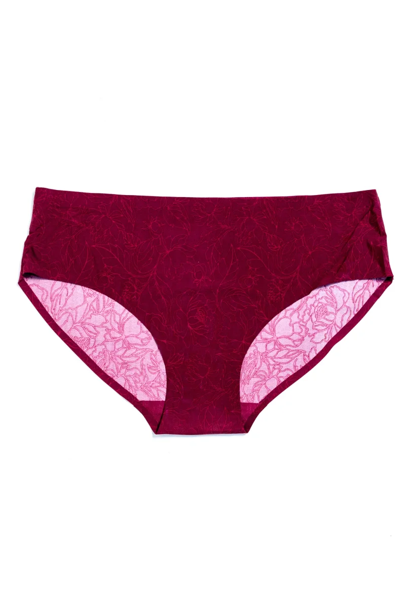 Panti Curvy Tinto Bordado Floral Algodón Stretch Tallas Extras - Imagen 3