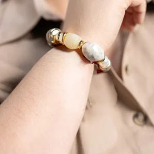 Maxi pulsera cuarzo cafe