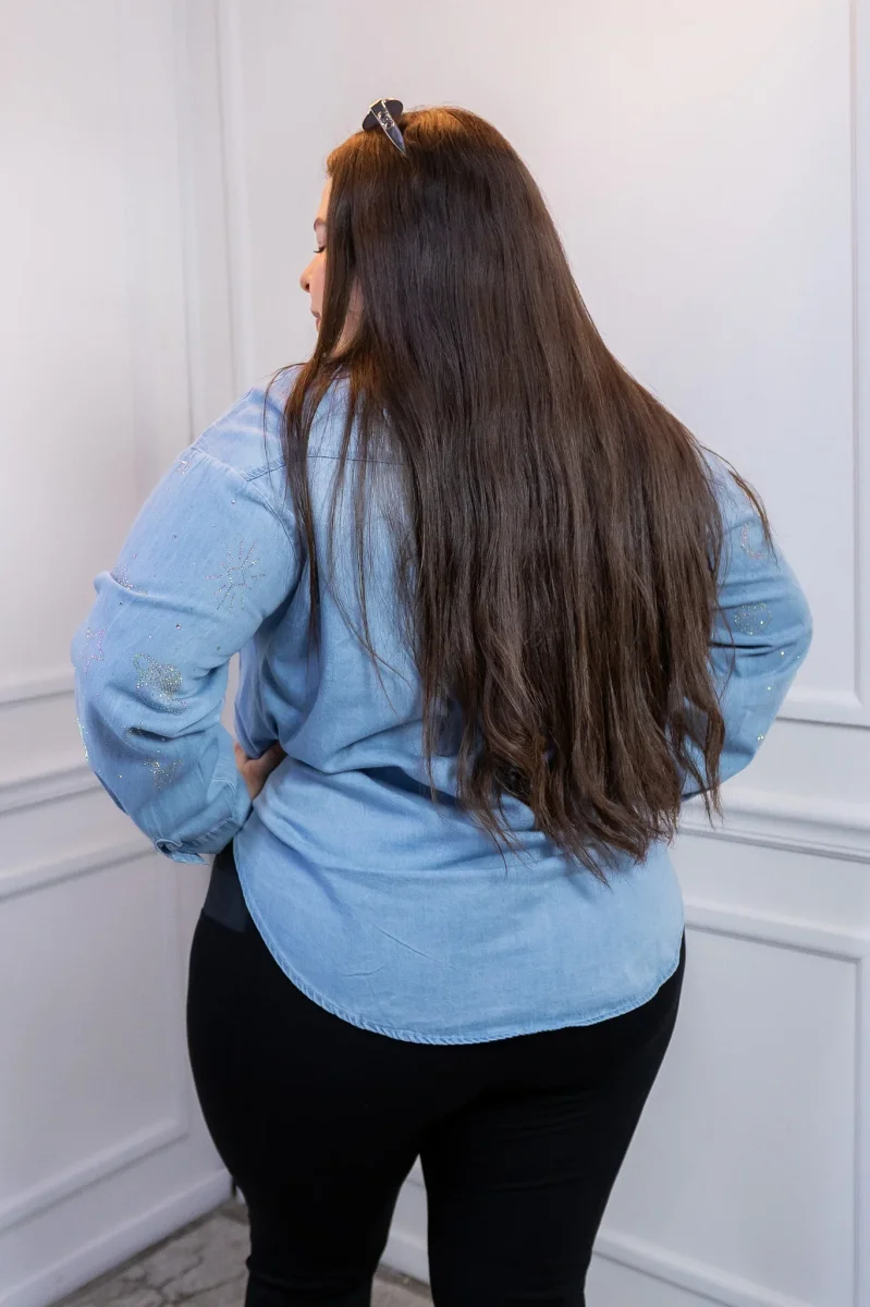 Pantalón Curvy Tipo Legging Negro Cintura Alta Elástica - Imagen 4