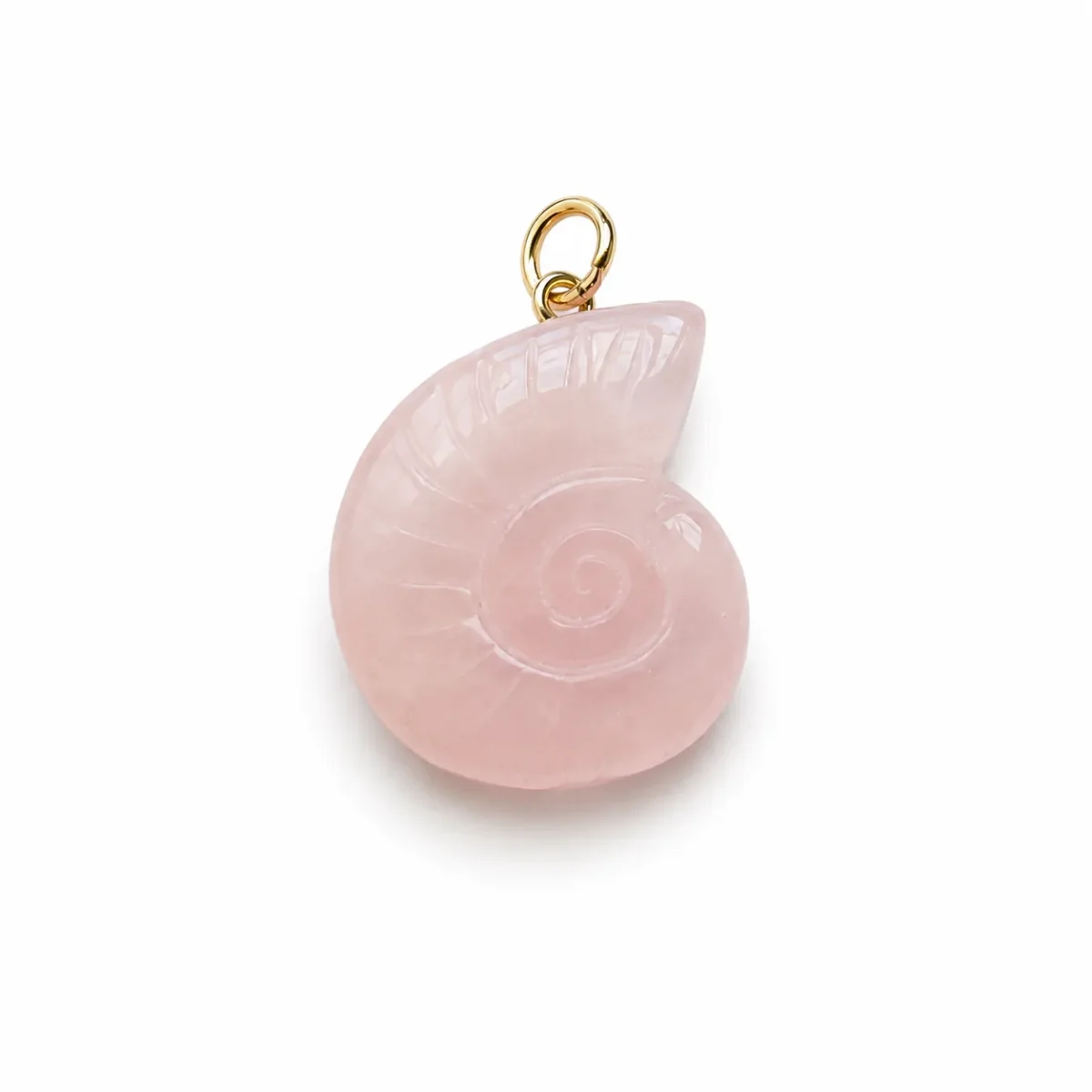 CHARM CARACOLA CUARZO ROSA NATURAL - Imagen 2