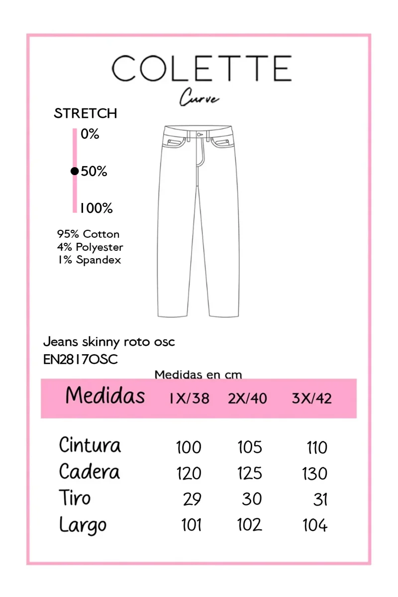 Jeans skinny roto osc - Imagen 3