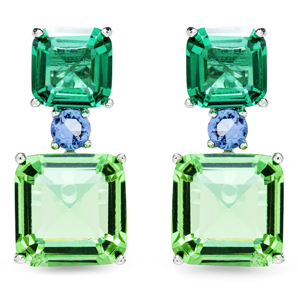 Pendientes Losde Plata, Verde CH y Azul CH - Imagen 2