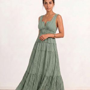 Vestido fluido efecto arrugado