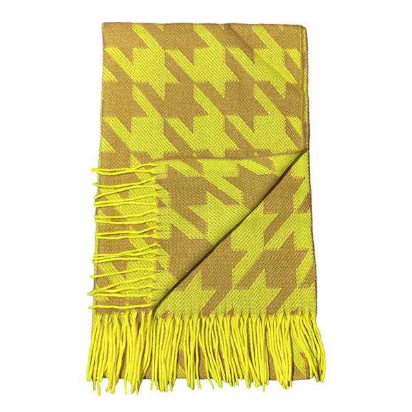 Bufandon XXL Angosto FA. 23-Pied de Poule-Amarillo - Imagen 3