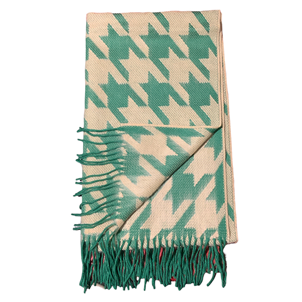 Bufandon XXL Angosto FA. 23-Pied de Poule-Verde - Imagen 3
