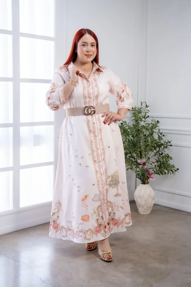 Cinto Curvy Grueso Nude GG Hebilla Dorada Define Cintura - Imagen 5