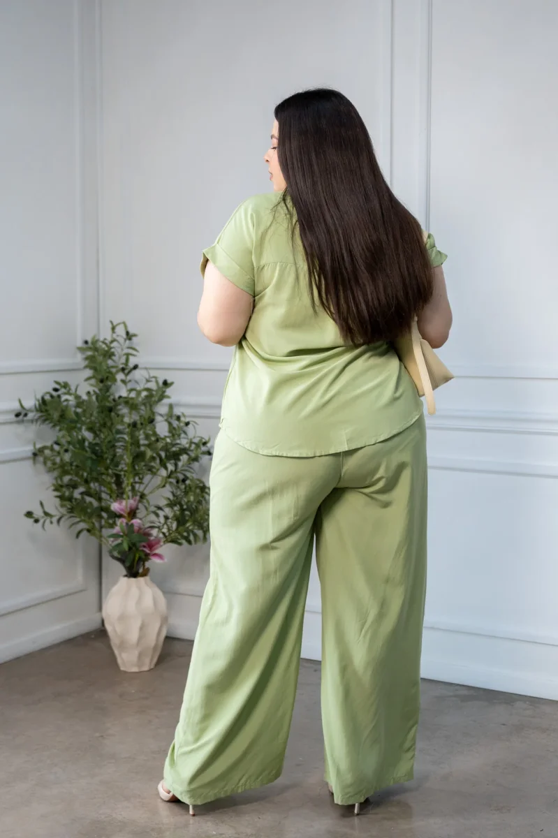 Set Camisa y Pantalón Curvy Verde - Imagen 7