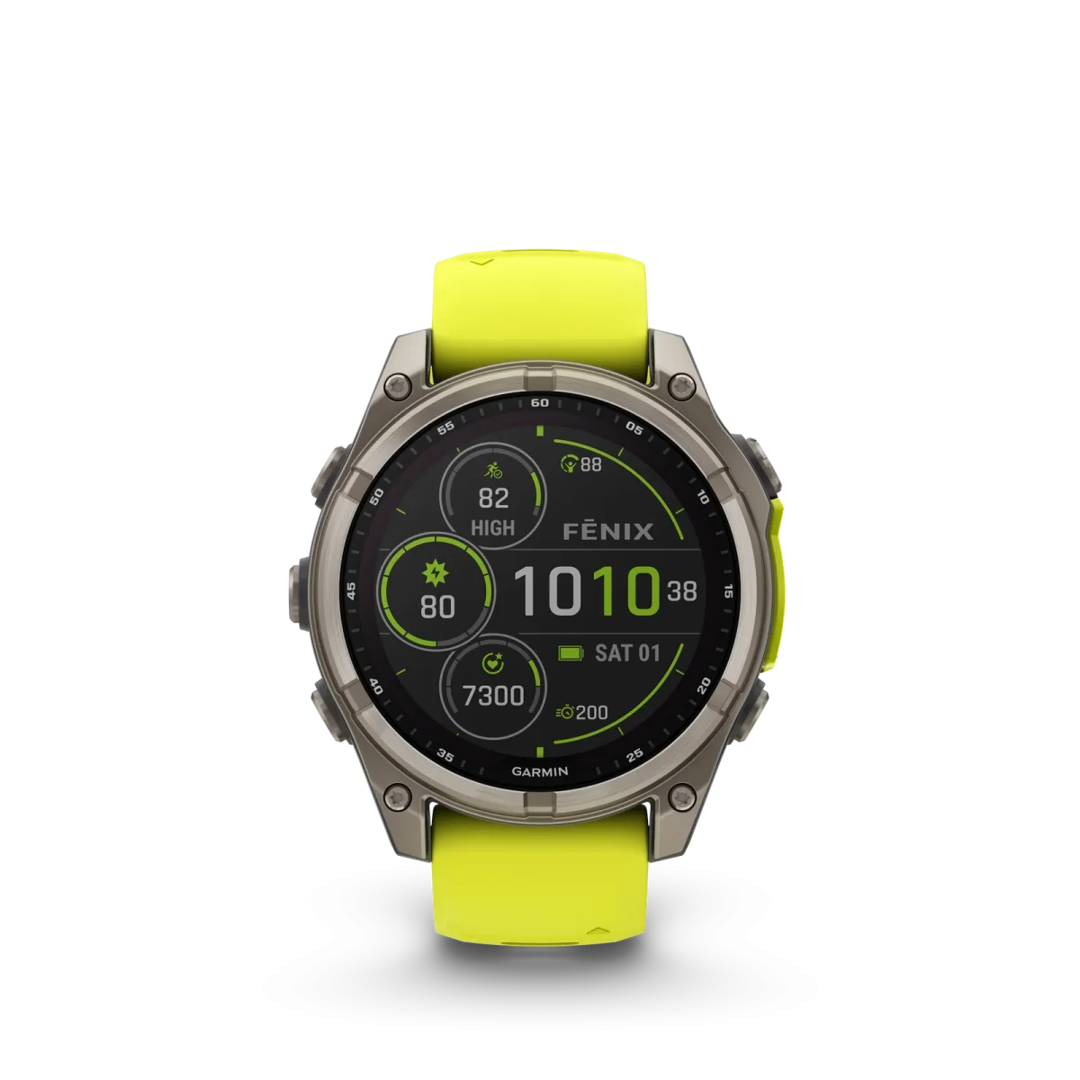 fēnix® 8 – 47 mm, Solar, Sapphire Sapphire, Titanio con correa de silicona amarilla nº ref: 010-02906-21 - Imagen 8