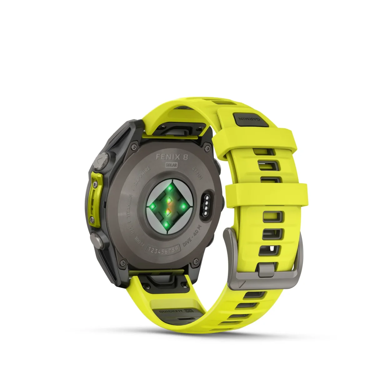 fēnix® 8 – 47 mm, Solar, Sapphire Sapphire, Titanio con correa de silicona amarilla nº ref: 010-02906-21 - Imagen 4