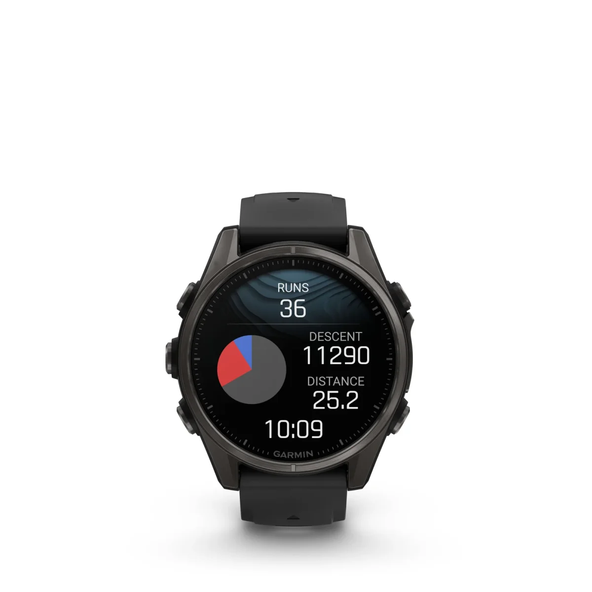 fēnix® 8 – 43 mm, AMOLED Sapphire, Titanio con revestimiento de DLC con correa de silicona negra/gris  nº ref: 010-02903-21 - Imagen 5