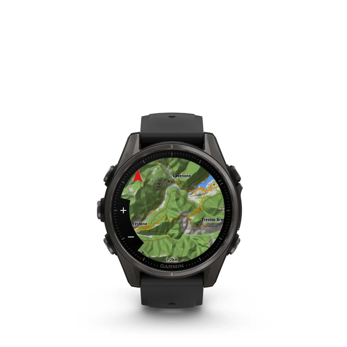 fēnix® 8 – 43 mm, AMOLED Sapphire, Titanio con revestimiento de DLC con correa de silicona negra/gris  nº ref: 010-02903-21 - Imagen 6