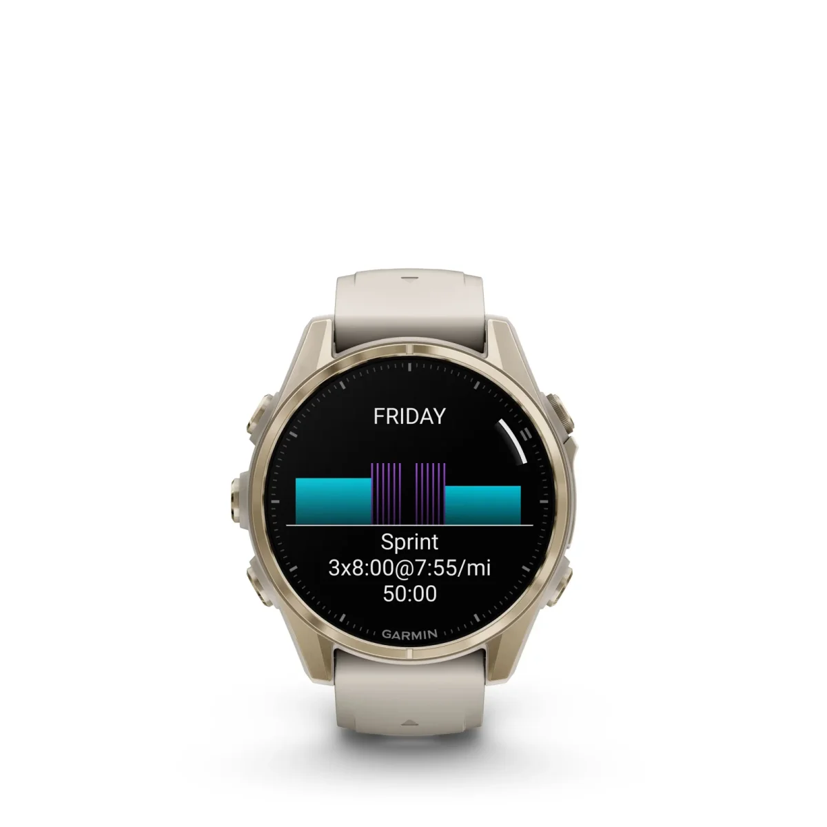 fēnix® 8 – 43 mm, AMOLED Sapphire, Dorado con correa de silicona Beige nº ref: 010-02903-11 - Imagen 5
