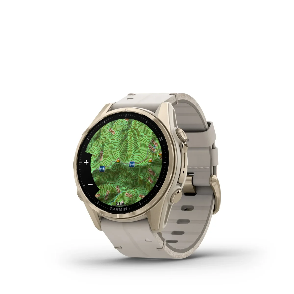 fēnix® 8 – 43 mm, AMOLED Sapphire, Dorado con correa de cuero color beige nº ref: 010-02903-40 - Imagen 7