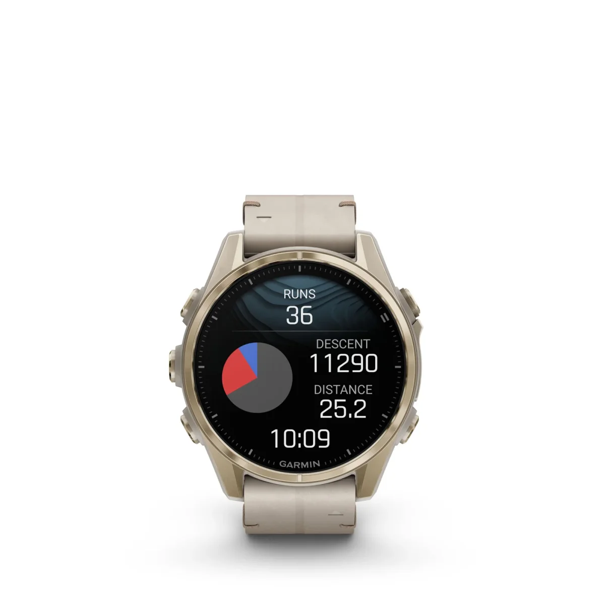 fēnix® 8 – 43 mm, AMOLED Sapphire, Dorado con correa de cuero color beige  nº ref: 010-02903-40 - Imagen 4