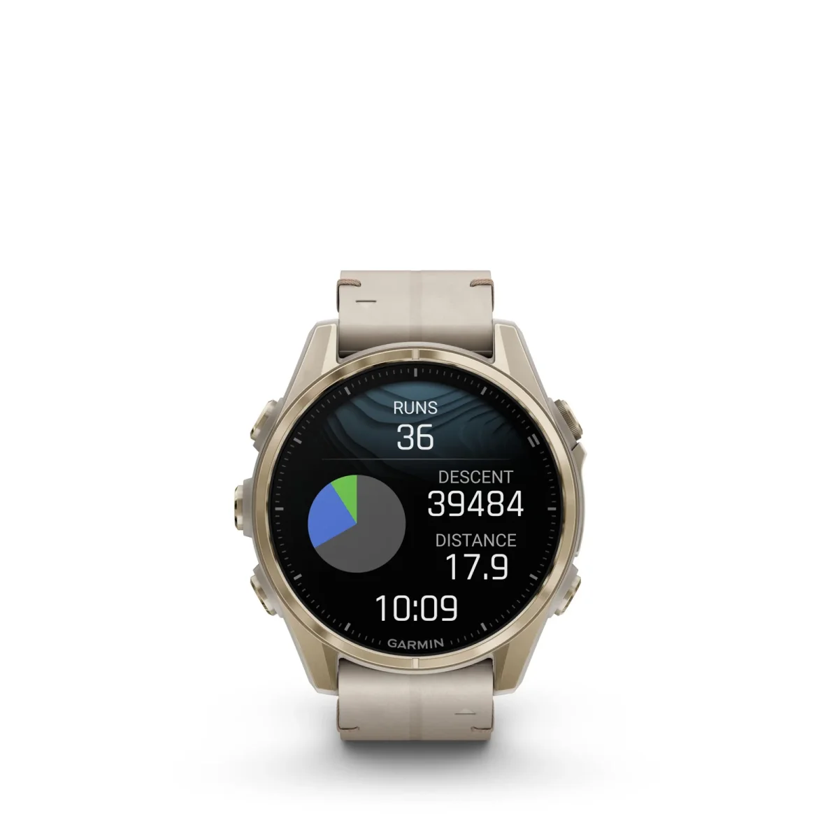fēnix® 8 – 43 mm, AMOLED Sapphire, Dorado con correa de cuero color beige  nº ref: 010-02903-40 - Imagen 5