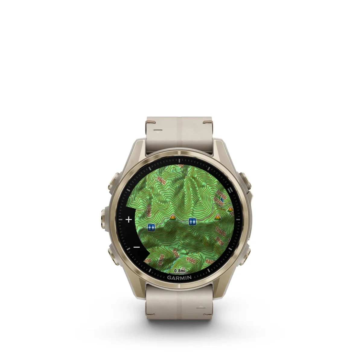 fēnix® 8 – 43 mm, AMOLED Sapphire, Dorado con correa de cuero color beige nº ref: 010-02903-40 - Imagen 6