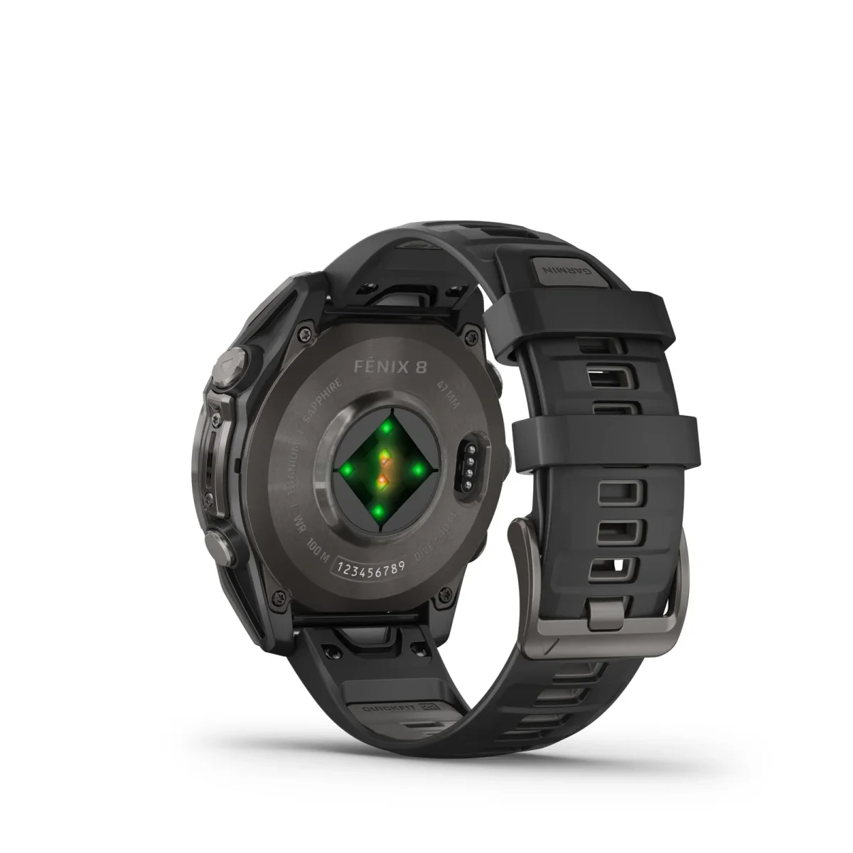 fēnix® 8 – 47 mm, AMOLED Sapphire, Titanio con revestimiento de DLC con correa de silicona negra/gris nº ref: 010-02904-21 - Imagen 4
