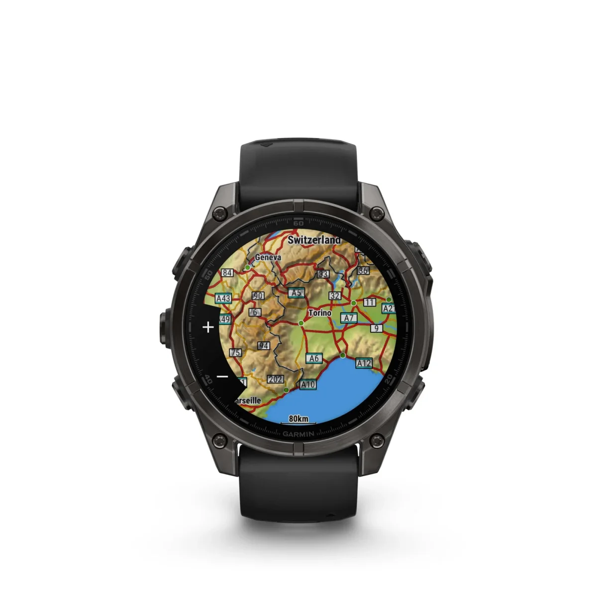 fēnix® 8 – 47 mm, AMOLED Sapphire, Titanio con revestimiento de DLC con correa de silicona negra/gris nº ref: 010-02904-21 - Imagen 5