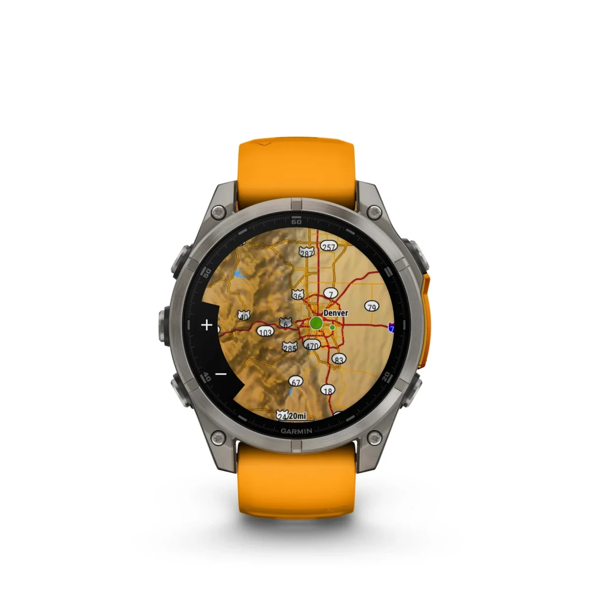 fēnix® 8 – 47 mm, AMOLED Sapphire, Titanio con correa de silicona naranja  nº ref: 010-02904-11 - Imagen 9
