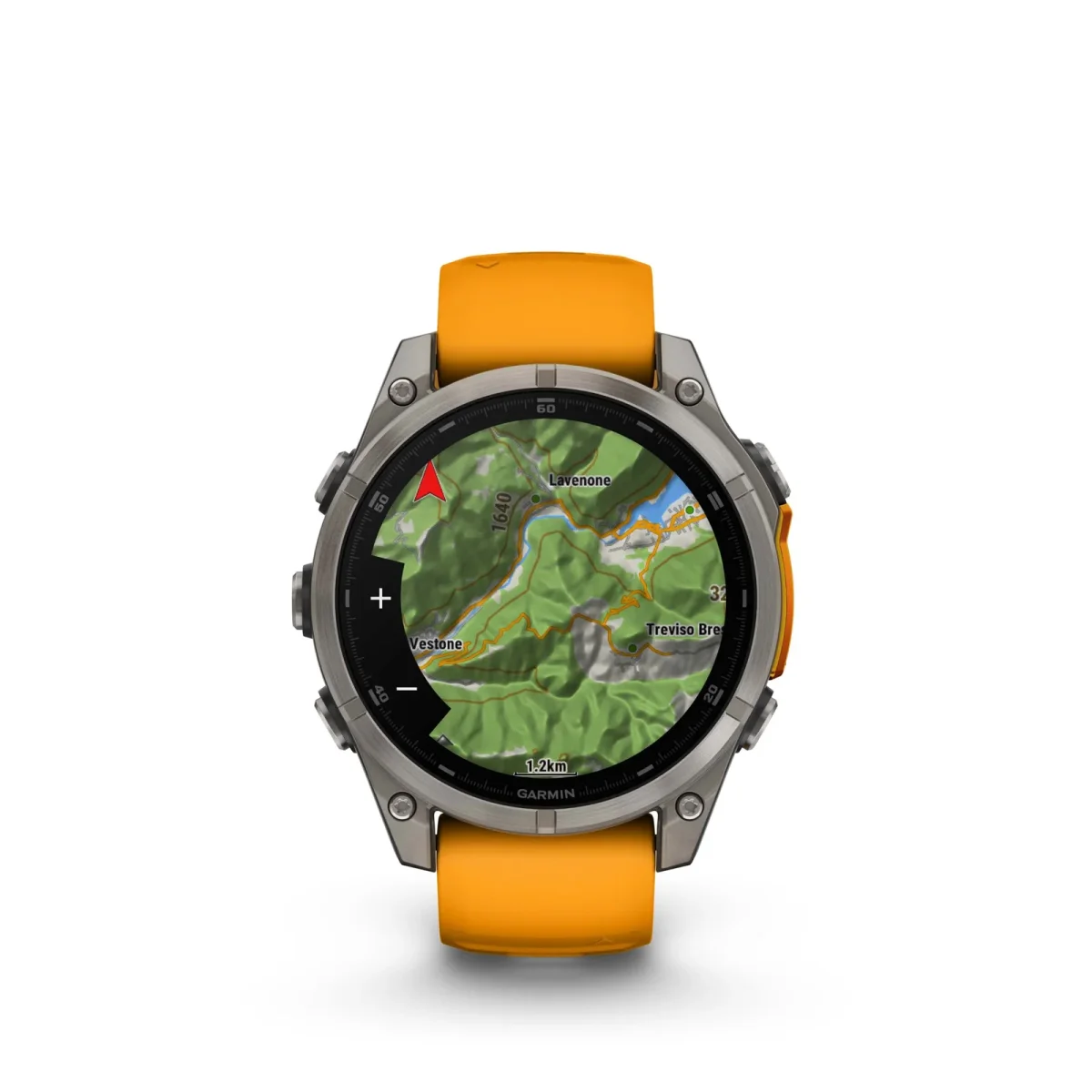 fēnix® 8 – 47 mm, AMOLED Sapphire, Titanio con correa de silicona naranja  nº ref: 010-02904-11 - Imagen 6