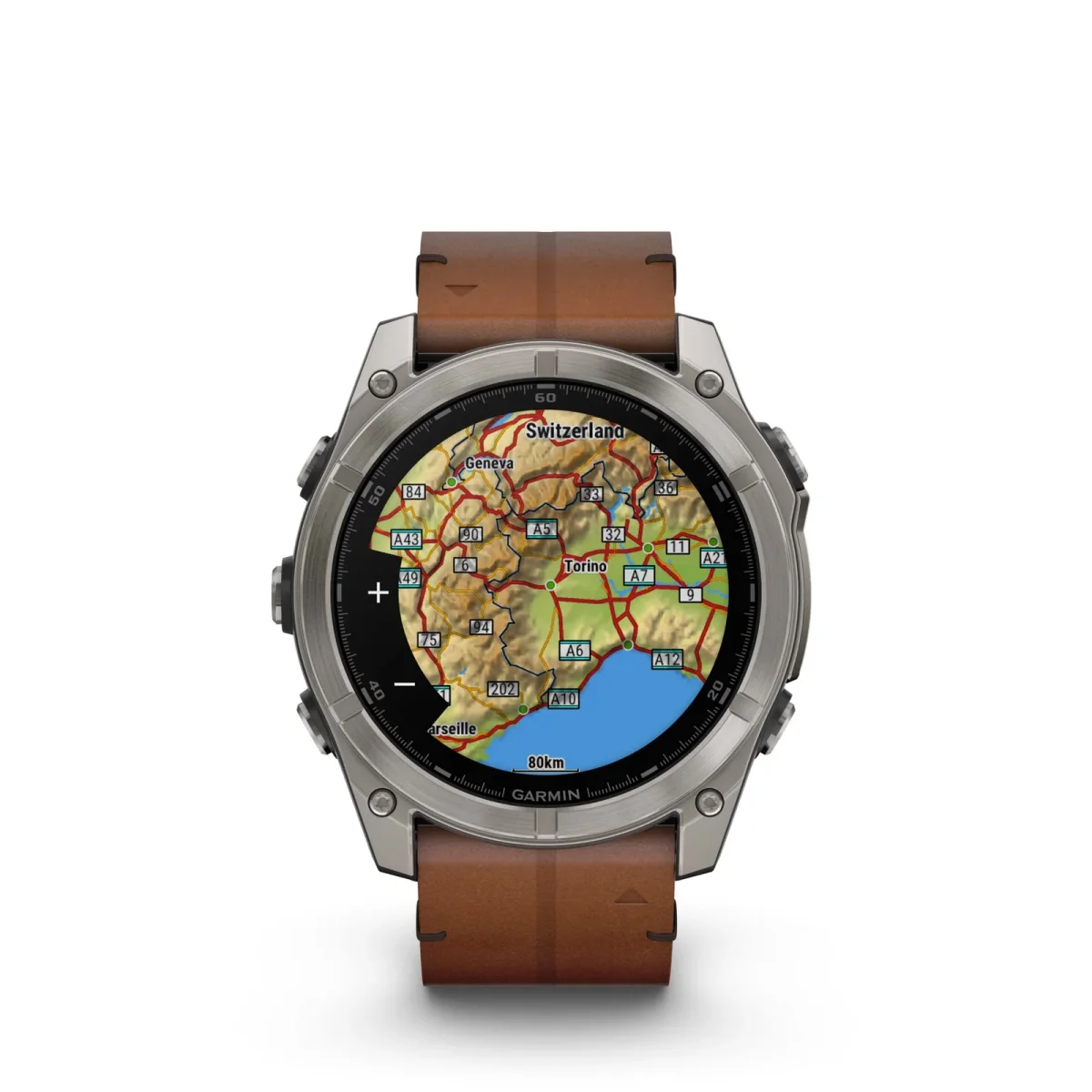 fēnix® 8 – 51 mm, AMOLED Sapphire, Titanio con correa de cuero marrón, núm. ref: 010-02905-40 - Imagen 4