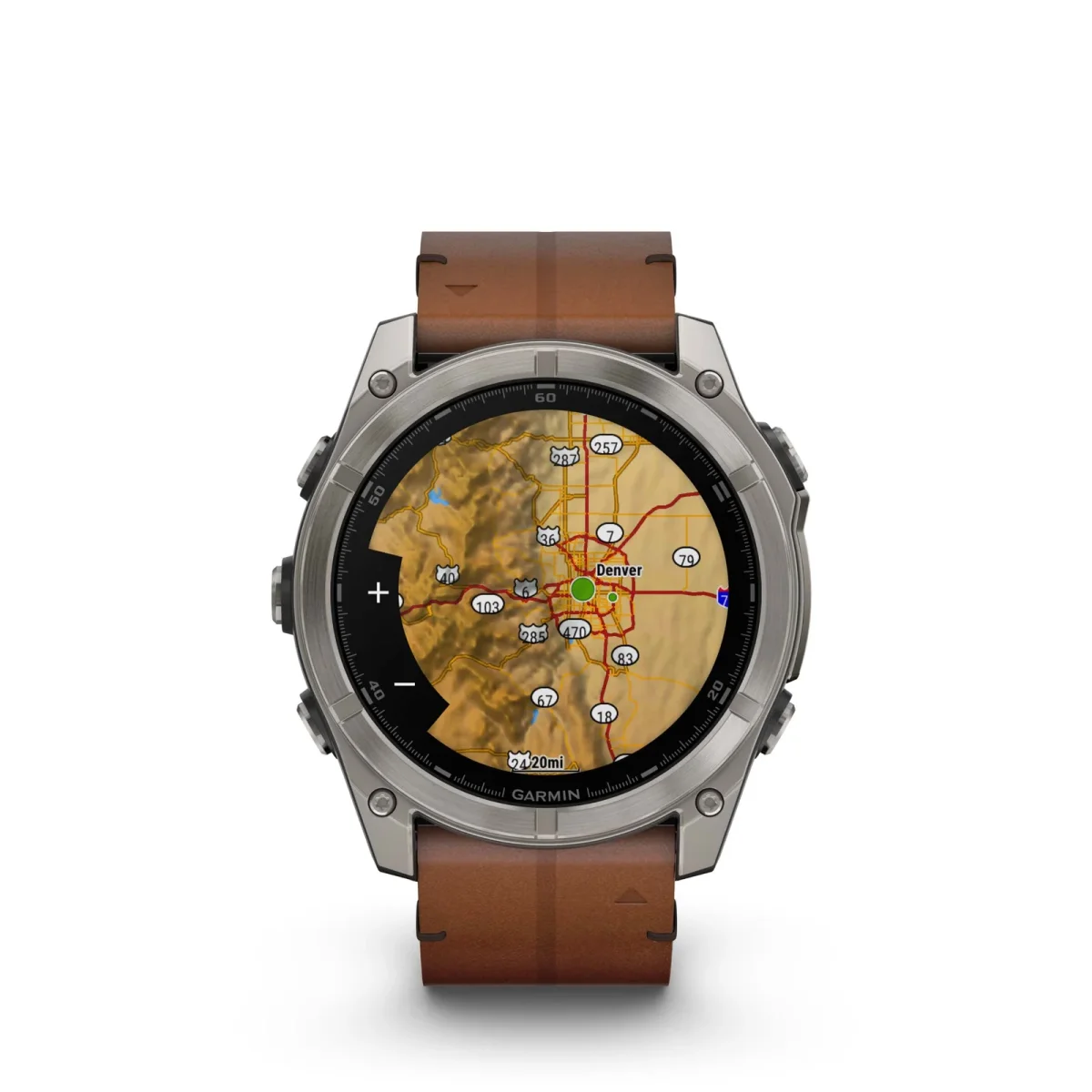 fēnix® 8 – 51 mm, AMOLED Sapphire, Titanio con correa de cuero marrón, núm. ref: 010-02905-40 - Imagen 6