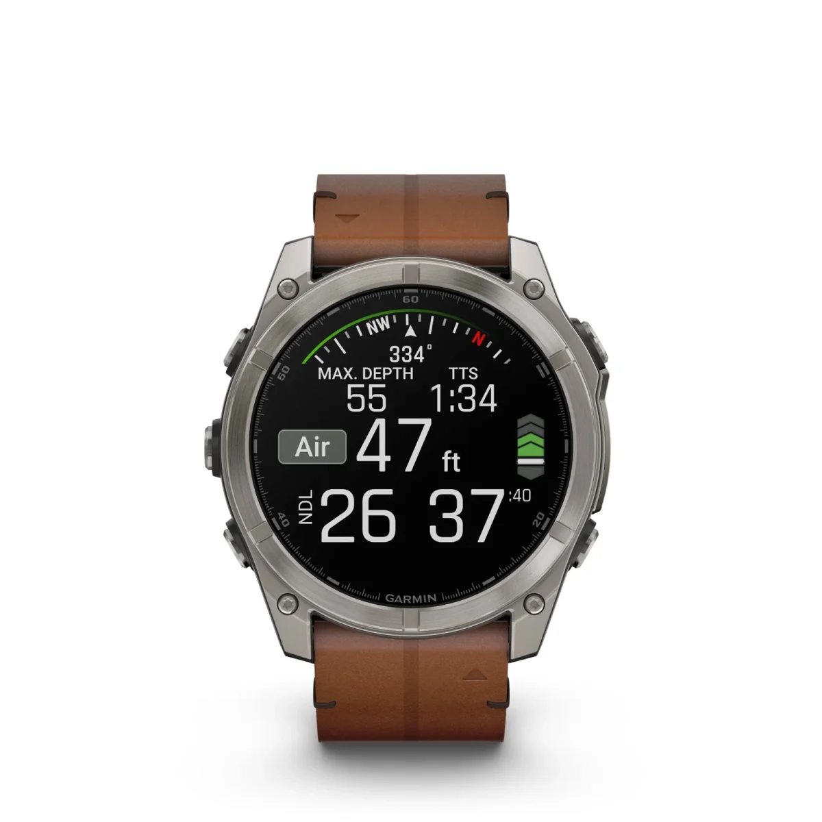 fēnix® 8 – 51 mm, AMOLED Sapphire, Titanio con correa de cuero marrón, núm. ref: 010-02905-40 - Imagen 7