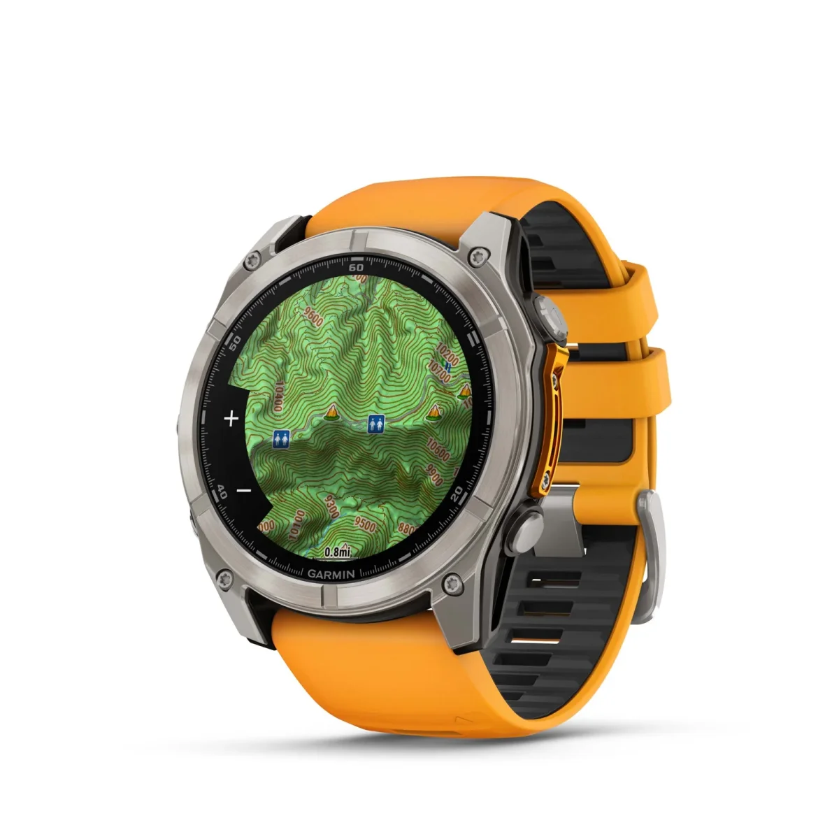 fēnix® 8 – 51 mm, AMOLED Sapphire, Titanio con correa de silicona naranja nº ref: 010-02905-11 - Imagen 3
