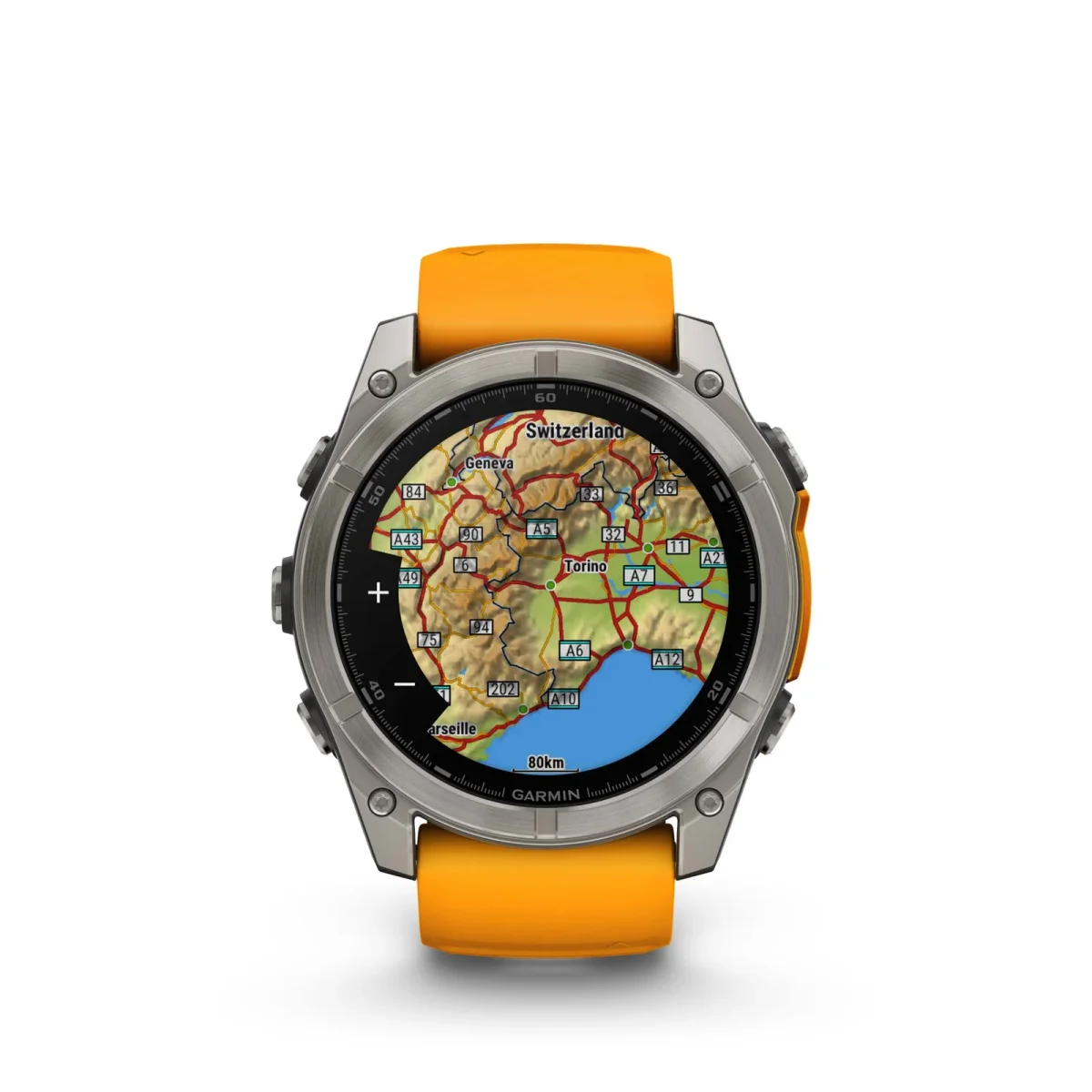 fēnix® 8 – 51 mm, AMOLED Sapphire, Titanio con correa de silicona naranja nº ref: 010-02905-11 - Imagen 4