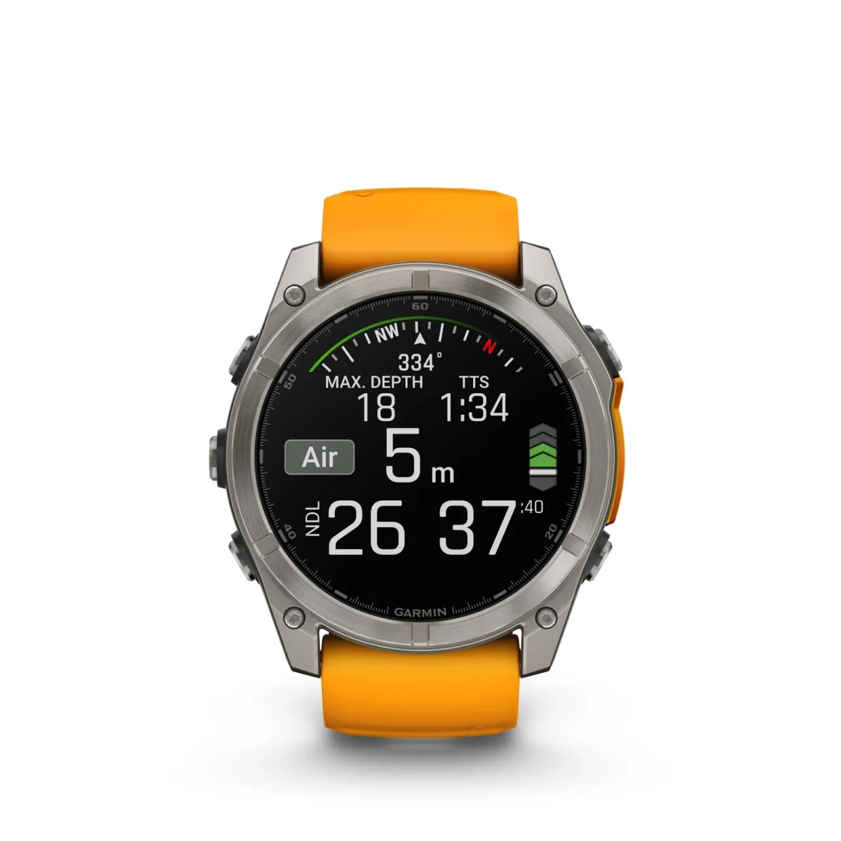 fēnix® 8 – 51 mm, AMOLED Sapphire, Titanio con correa de silicona naranja nº ref: 010-02905-11 - Imagen 5