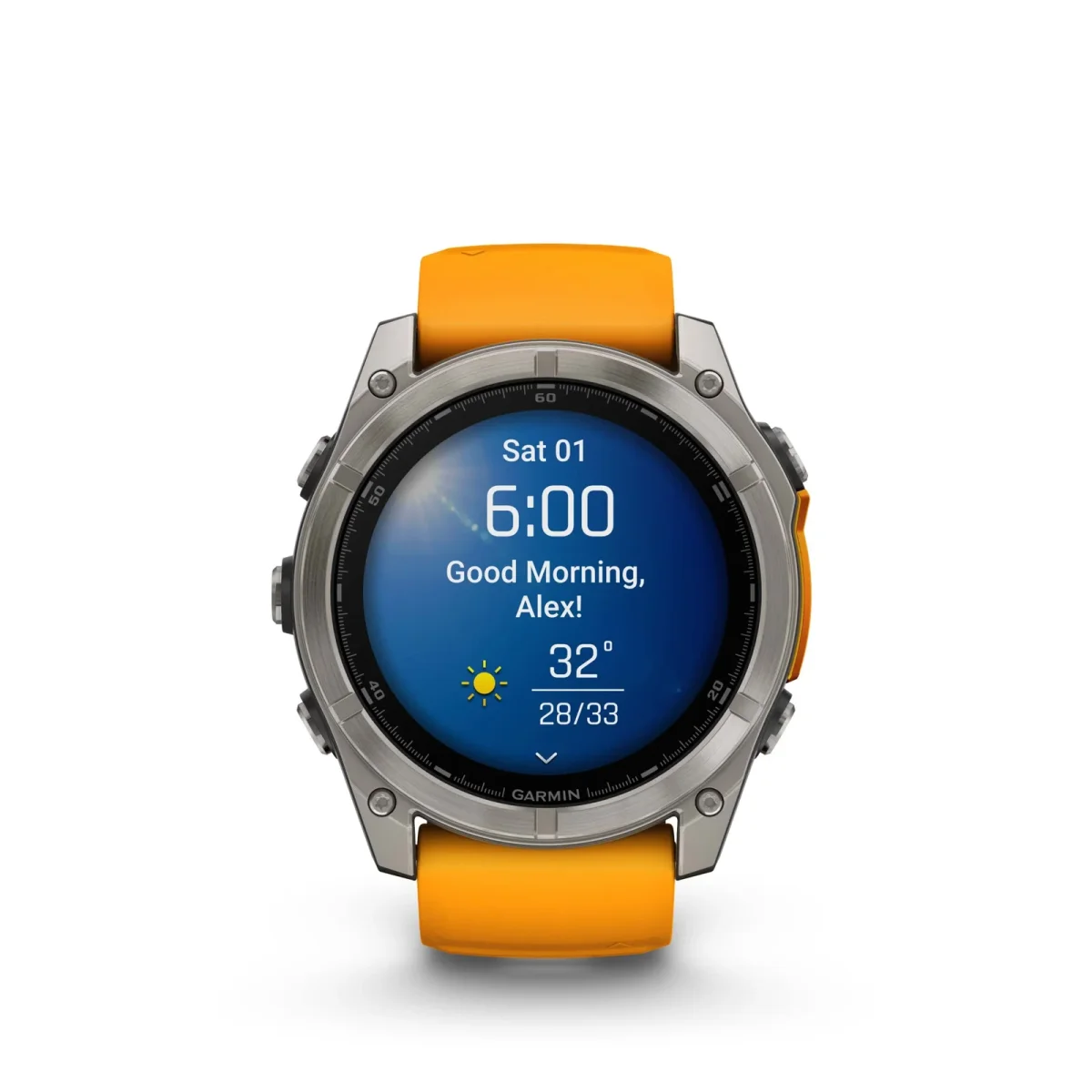 fēnix® 8 – 51 mm, AMOLED Sapphire, Titanio con correa de silicona naranja nº ref: 010-02905-11 - Imagen 8