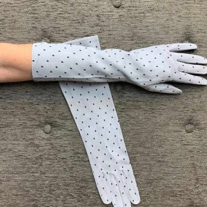 Guantes de Ante Gris Largos