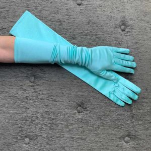 Guantes Raso Color Verde Lima