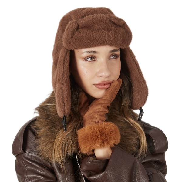 Gorro Aviador Y2045-16 Chocolate - Imagen 4