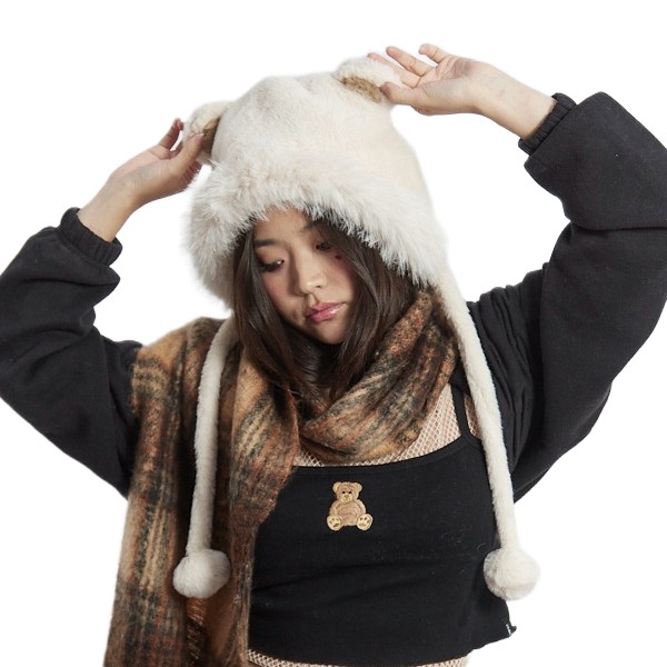 Gorro Con Orejas Y2040-14 Beige - Imagen 4