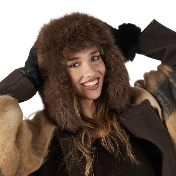 Gorro Ruso Aviador Y2350-16 Chocolate - Imagen 5