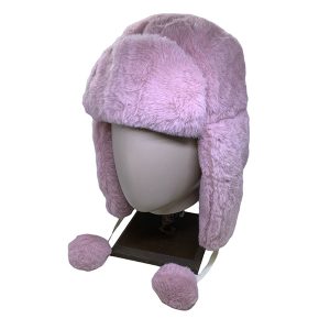 Gorro con pompones CH. EC23-020-Rosa viejo