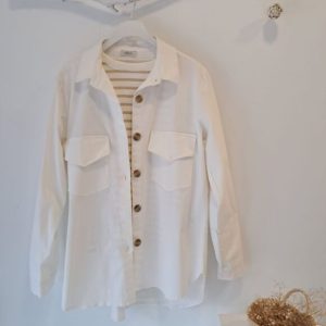 Sobrecamisa tejana marfil