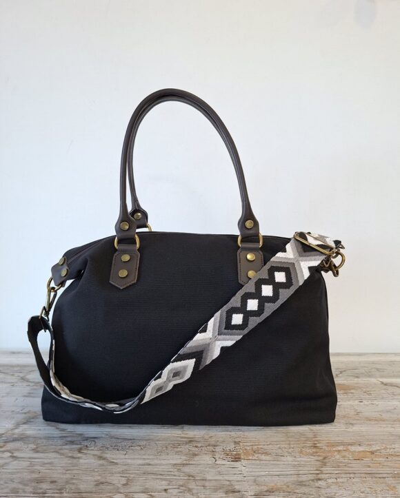 Bolso lona negro personalizado - Imagen 4