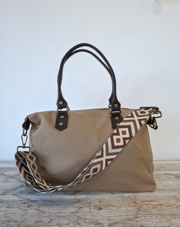 Bolso lona camel personalizado - Imagen 5