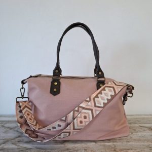 Bolso lona rosa personalizado