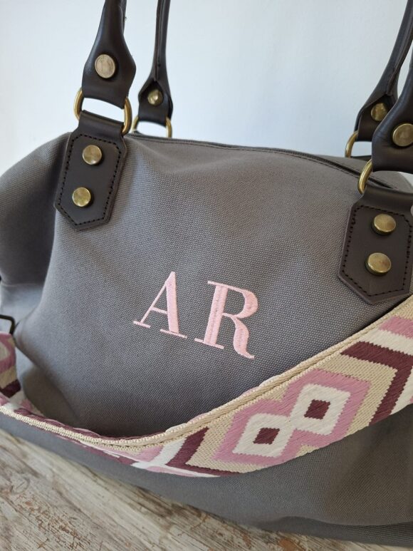 Bolso lona gris personalizado - Imagen 4