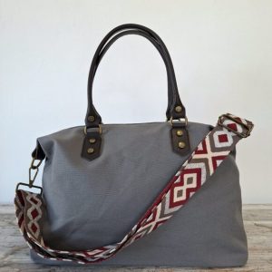 Bolso lona gris personalizado