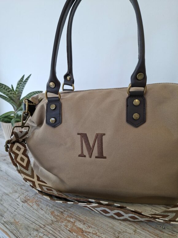 Bolso lona camel personalizado - Imagen 6