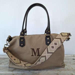 Bolso lona camel personalizado