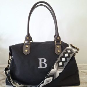Bolso lona negro personalizado