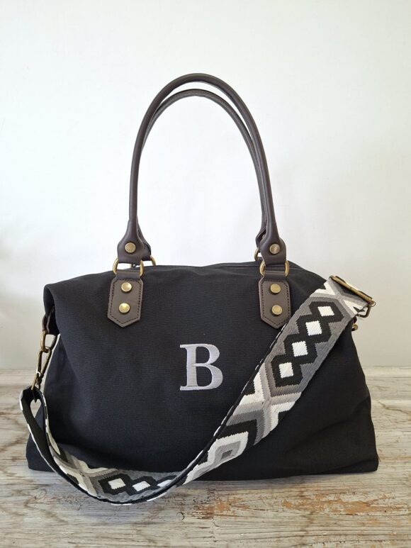 Bolso lona negro personalizado - Imagen 2