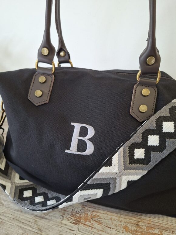 Bolso lona negro personalizado - Imagen 3