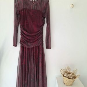 Vestido Natalia granate