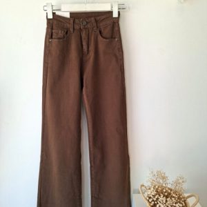 Pantalón ancho marrón